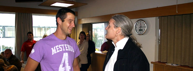 Tepavcevic with Coach Milos