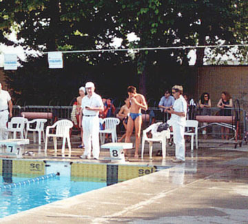 Before the start of 100 m free
