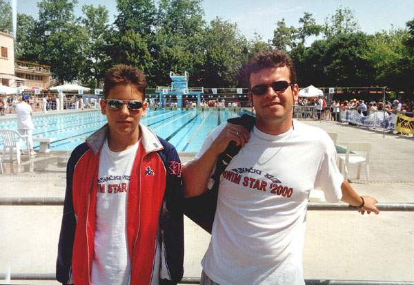 Igor Rasula and Dejan Ilic by the pool